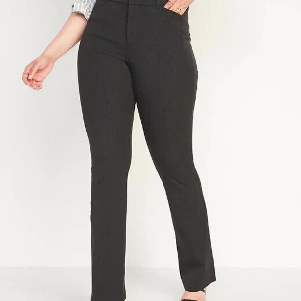 NWT Old Navy High Rise PIXIE Flare Dark Heathered Gray Pants Plus sz 22 #402128